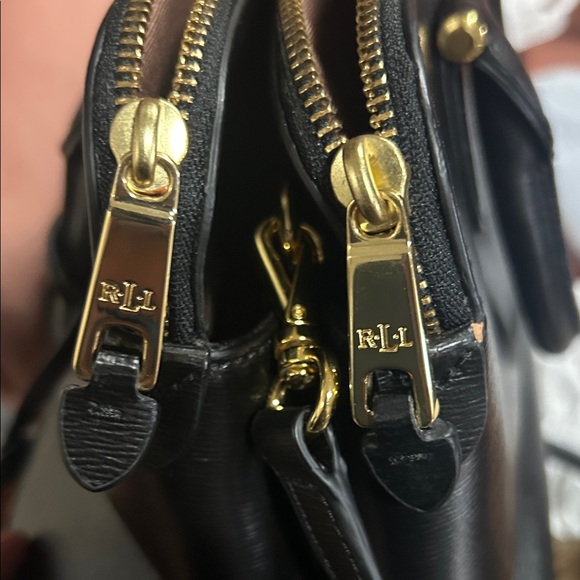 Ralph Lauren Black Textured Handbag - Picture 8 of 8